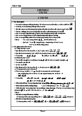 Ôn tập Hình học 10 - Vectơ - Trần Sĩ Tùng